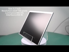 9.7 इंच टीएफटी एलसीडी डिस्प्ले मॉड्यूल 1024*768 रिज़ॉल्यूशन 400 निट्स ऑटोमोटिव एलसीडी एलवीडीएस इंटरफेस के साथ